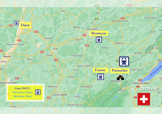Carte MAPS - Localisation et accès aux gares
