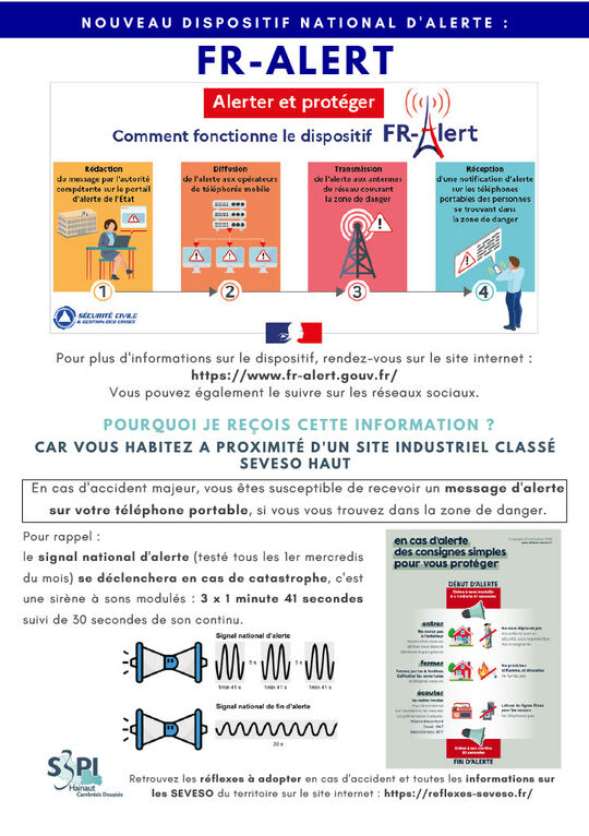 Affiche sur le nouveau dispositif d'alerte nationale